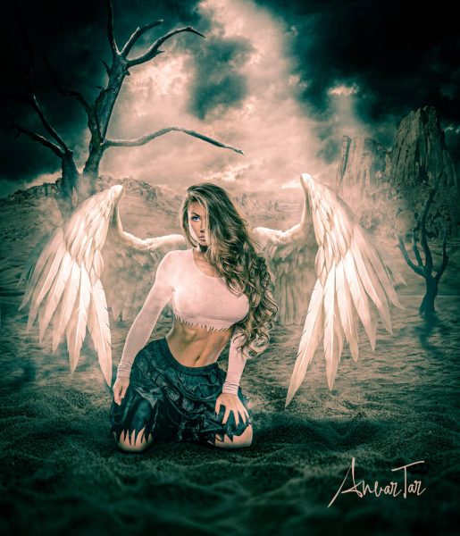 Обработка фотографии Michie Peachie.