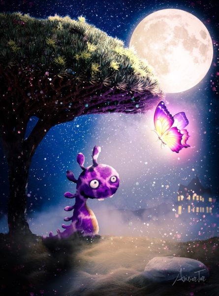 Обработка детского рисунка в фотошоп.