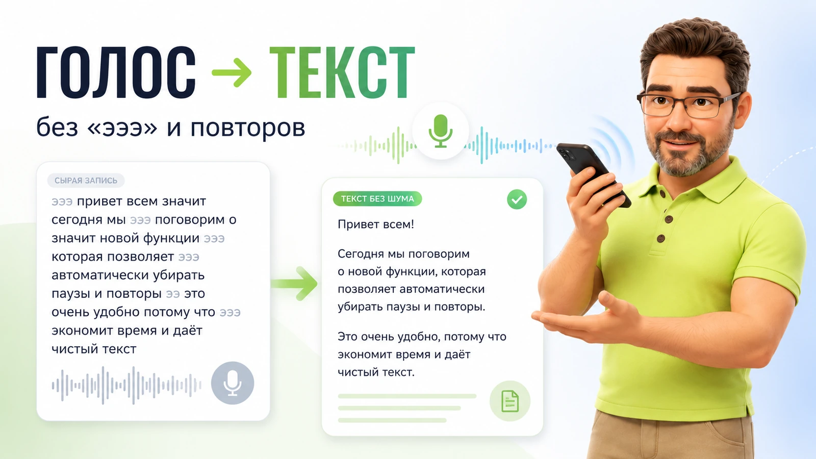 Gemini 3.5 Transcribe превращает диктовку в чистый текст и убирает речевой мусор