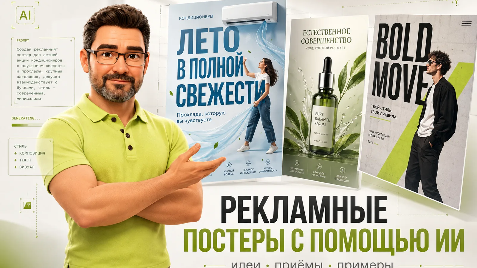 Как создавать рекламные постеры с помощью ИИ: идеи, приёмы и примеры