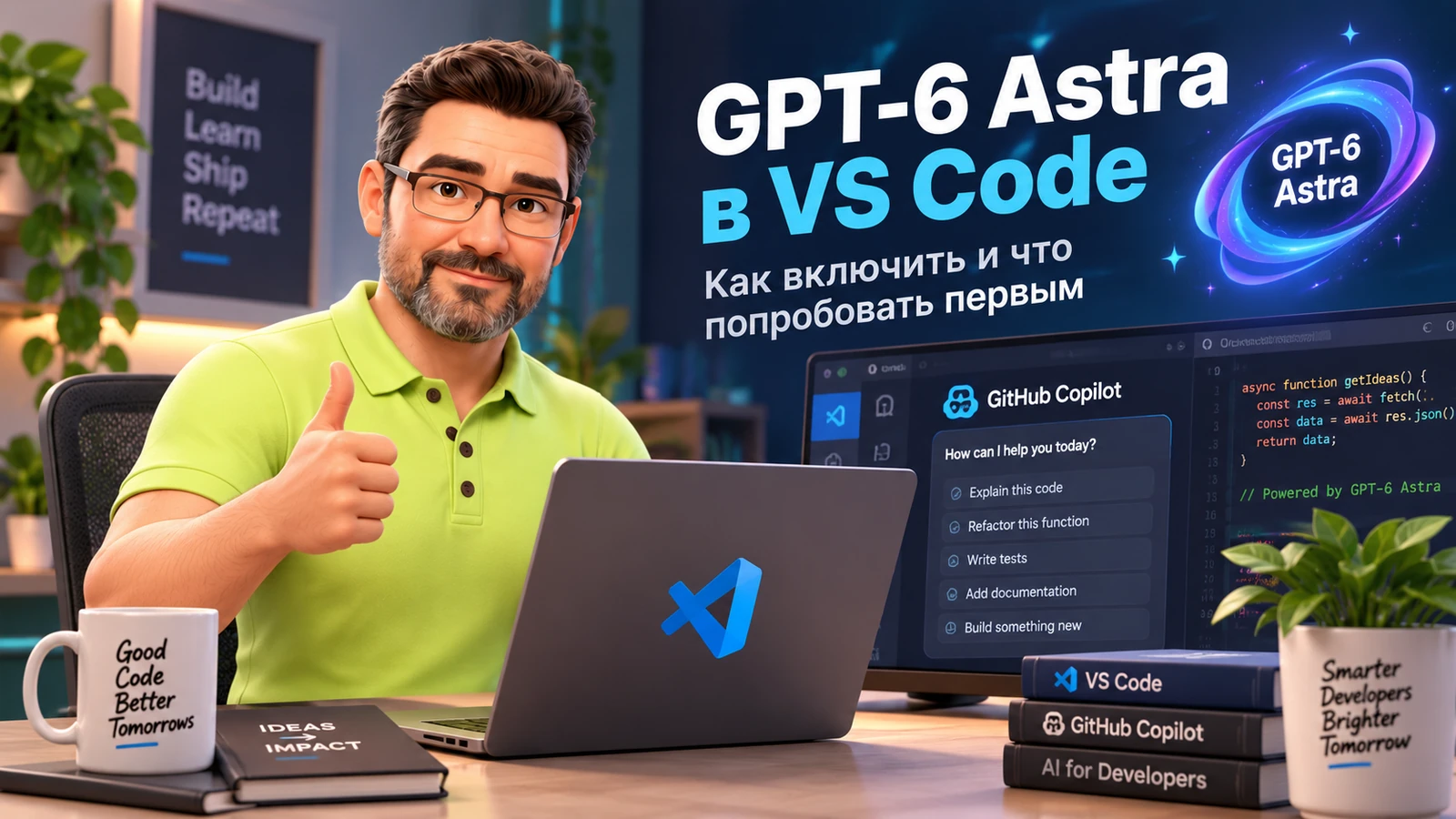GPT-6 Astra появилась в GitHub Copilot и первый тест в VS Code стал проще